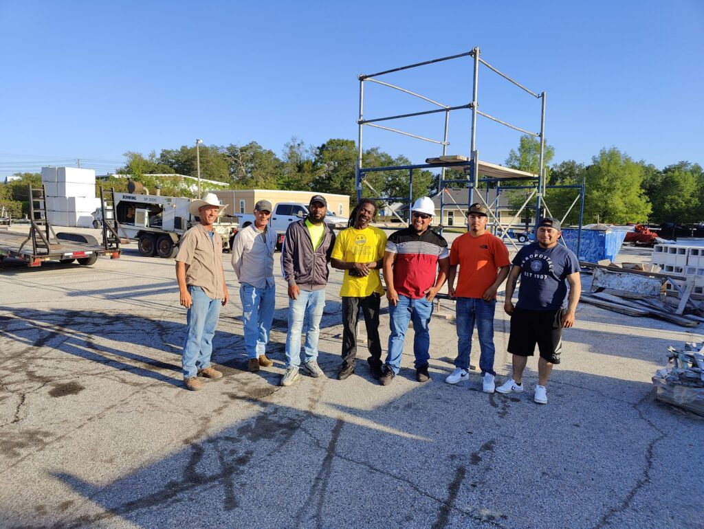 Crew after an on-site training